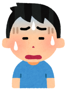 スマホに悩む男の人